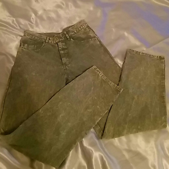 Denim - Pea Green Stone Washed Women's Jeans